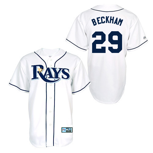 Tim Beckham #29 Youth Baseball Jersey-Tampa Bay Rays Authentic Home White Cool Base MLB Jersey